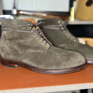 Grant Stone Edward Boot in Loden Suede 9.5D